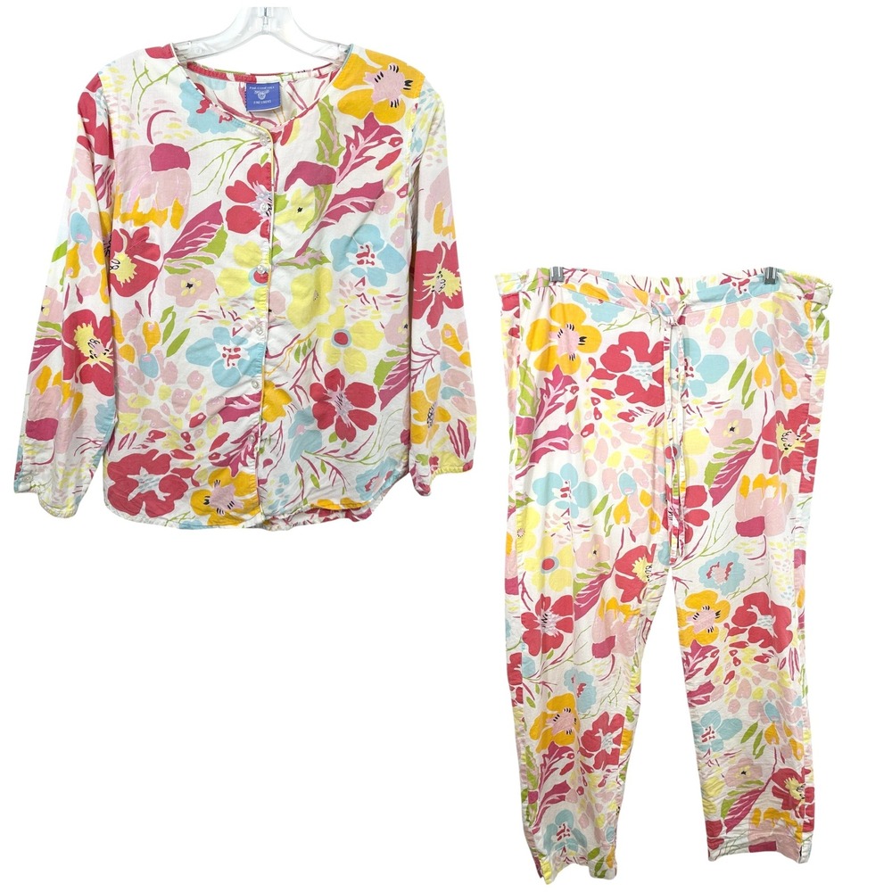 Pine Cone Hill Fine Linens Small Floral Pajama Set with Carry Bag Lounge 287
